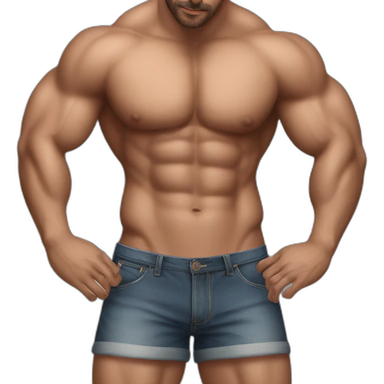 latino Muscularmale large round butt veryrealistic emoji