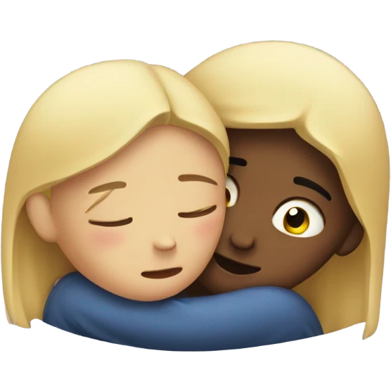 2 people hugging and crying emoji
