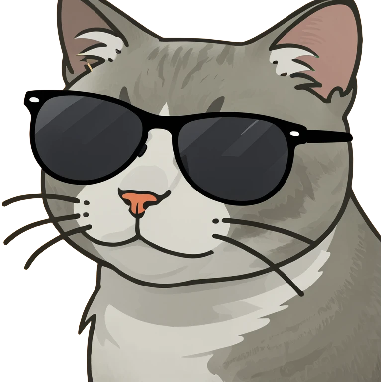 Cat with sunglasses emoji
