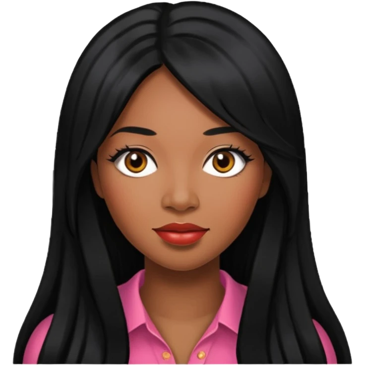 Tiffany Pollard with long black hair emoji
