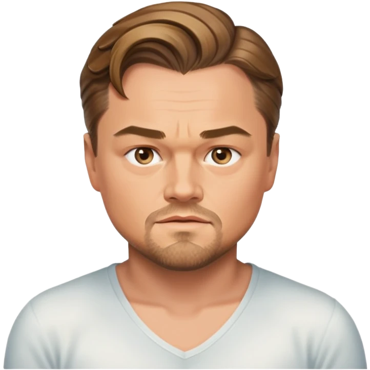 Leonardo DiCaprio upper body portrait, chest and above emoji