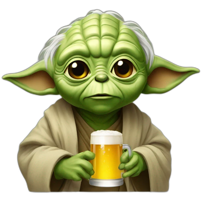 Yoda-drink-beer emoji
