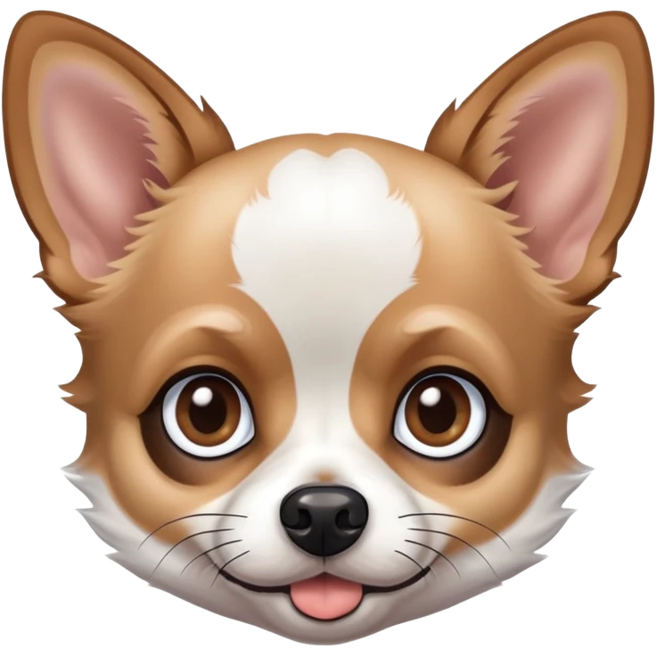 Merle chihuahua one Blue and one Brown eyes emoji