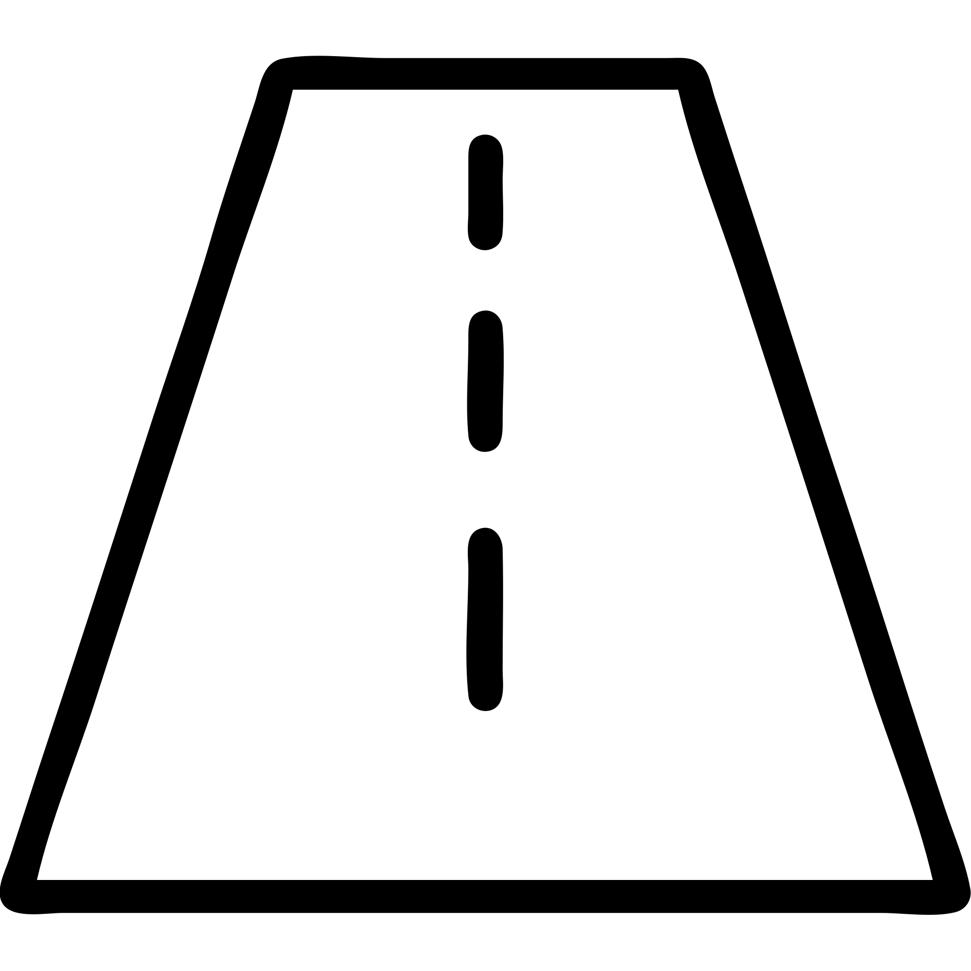 simple and clear road icon, black outlined, no fill emoji
