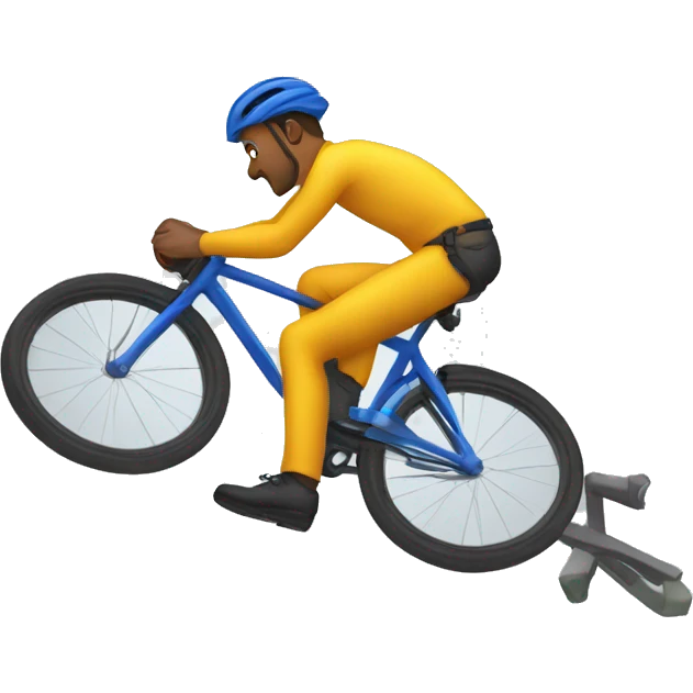 Road Ciclist fall down emoji