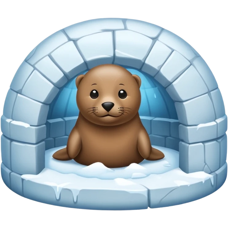 Seal in an igloo emoji