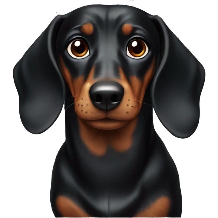 black dachshund emoji