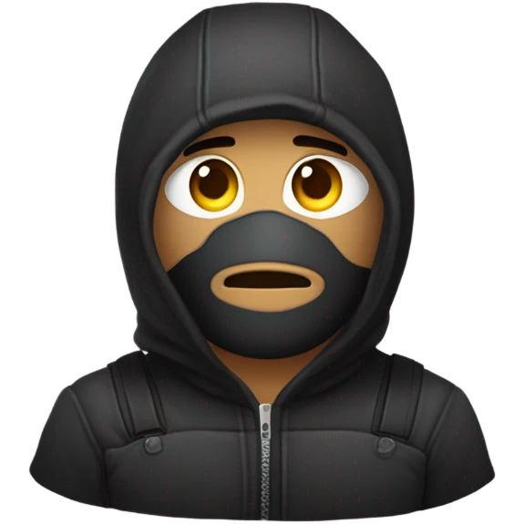 Hombre vestido con capucha ladrón  emoji