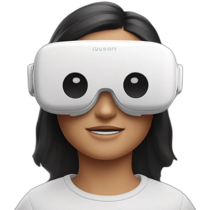 Oculus quest 2, front view, no human emoji