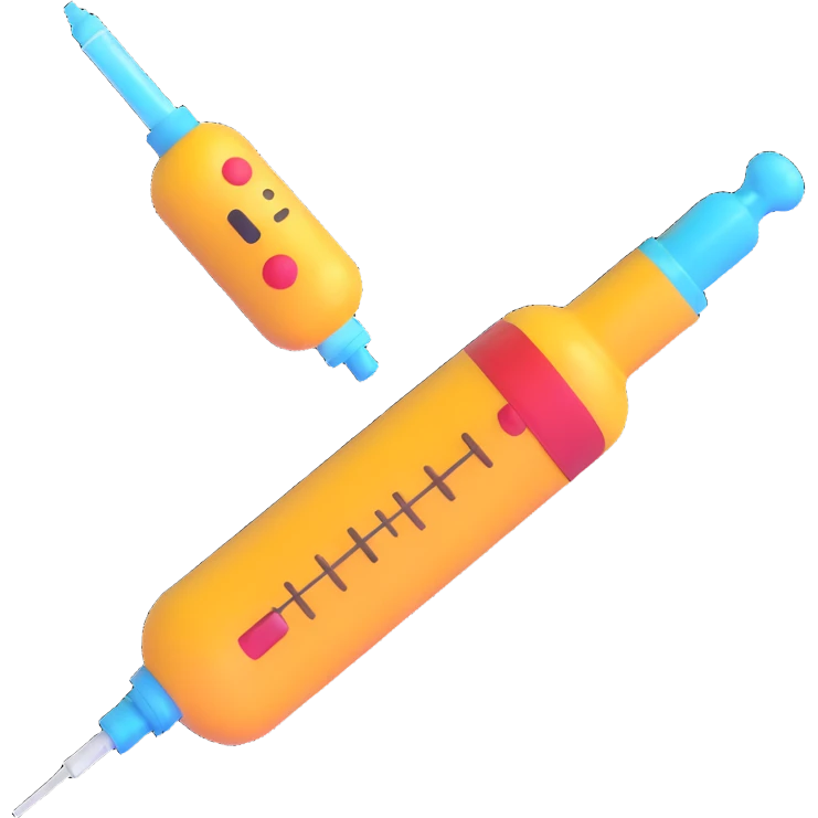 syringe, 3d emoji style emoji