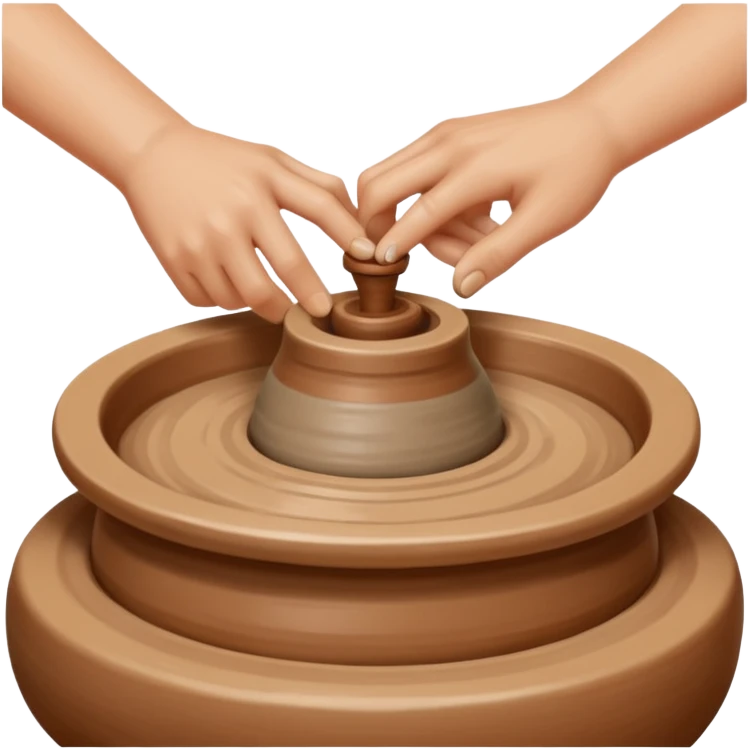 hands on pottery wheel emoji