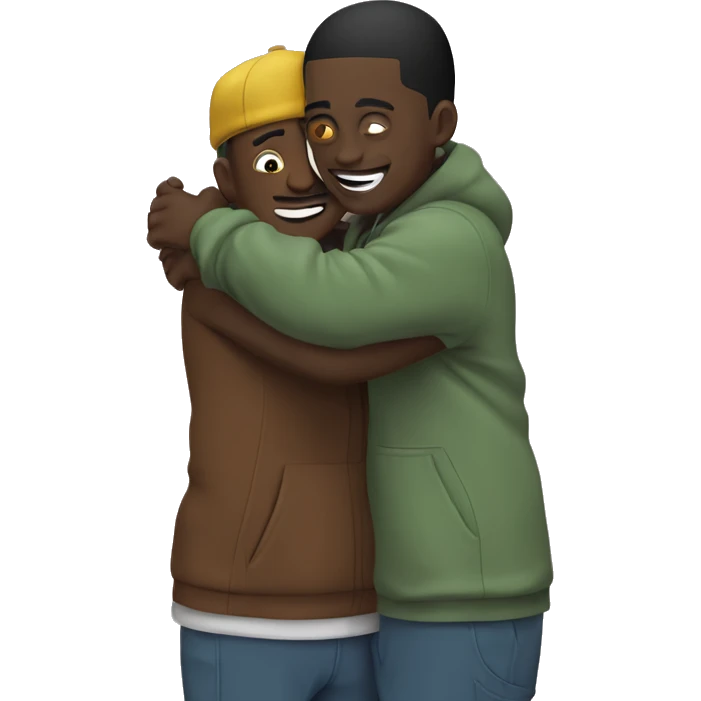 Gojo and Geto Hugging each other emoji