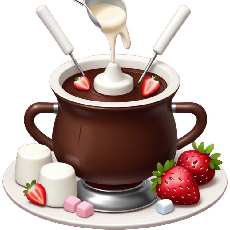 chocolate fondue christmas themed emoji