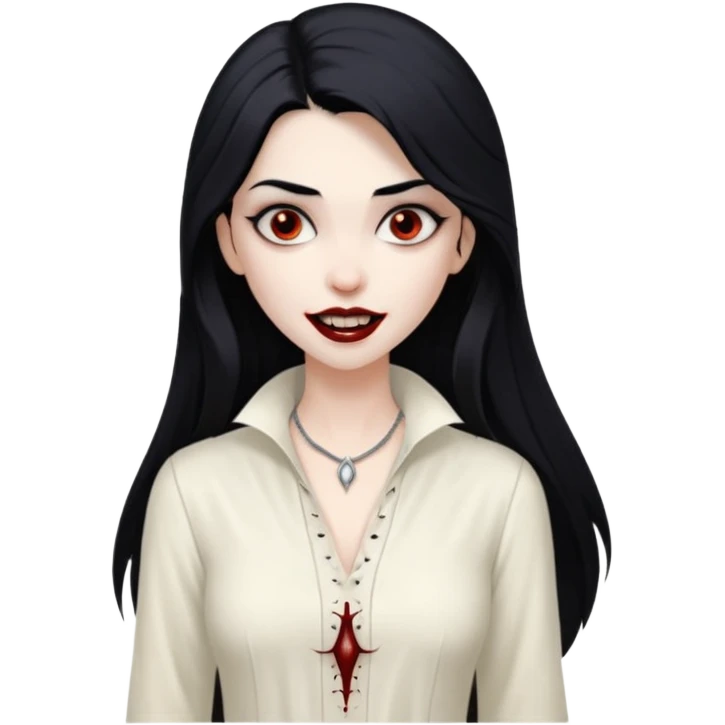 a nude realistic vampire girl in kurta emoji