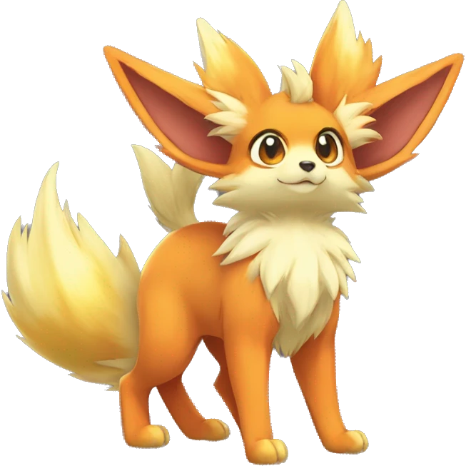 Fennekin-Flareon—Vulpix-Fakemon Full body emoji