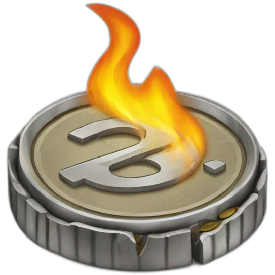 coin burning emoji