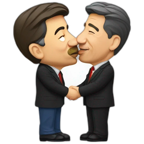 Mélenchon kiss chavez emoji