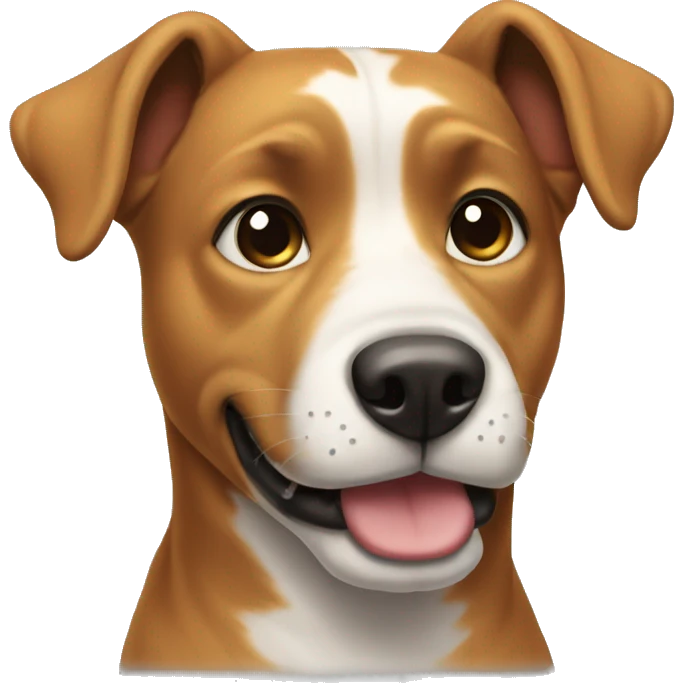 Dog sticking it younger out emoji
