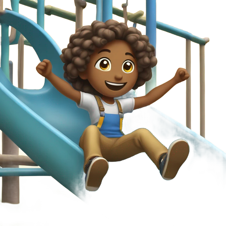 Sliding down a slide emoji