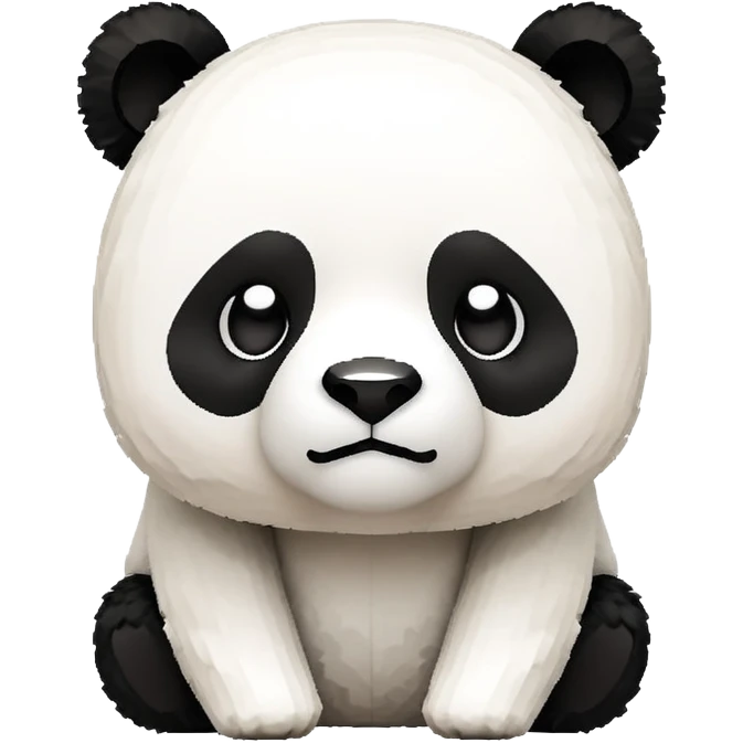 minecraft panda, blocky, cute emoji