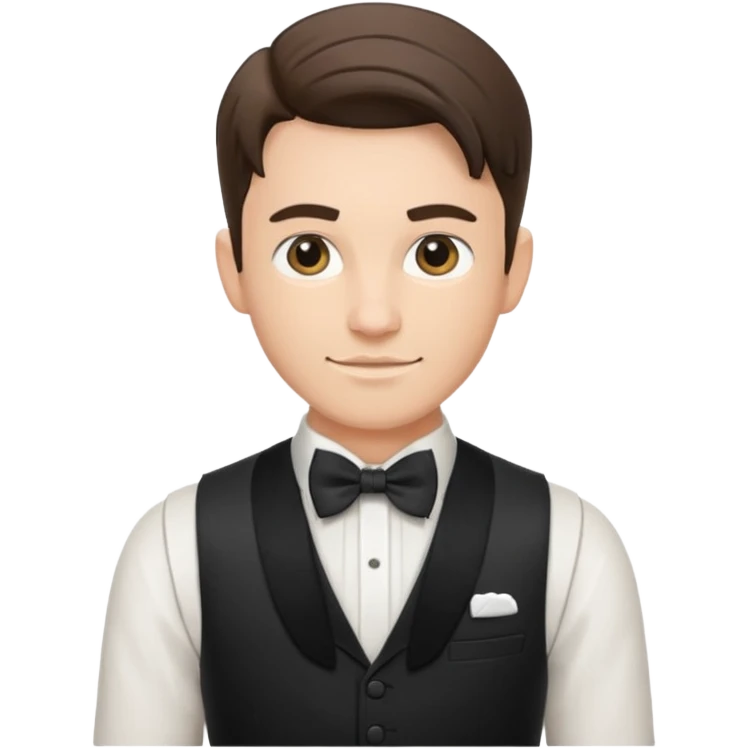 a bartender with bow tie and vest















 emoji