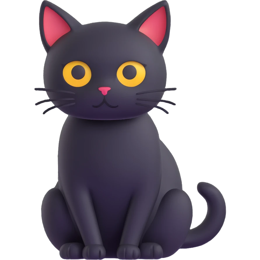 black cat waiting for salary emoji