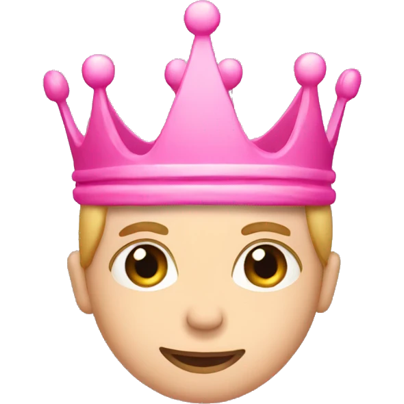 Pink crown emoji