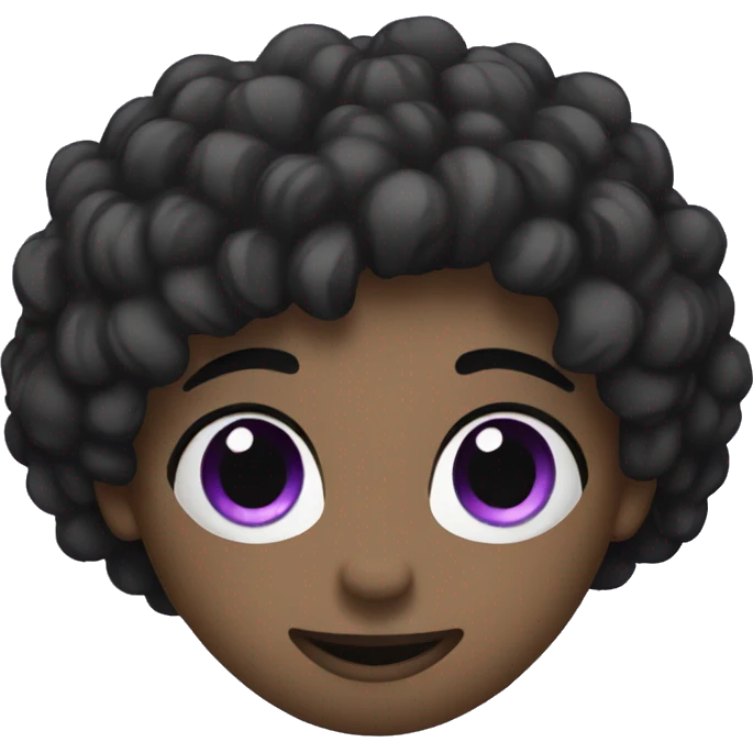 Half black and Purple Heart emoji
