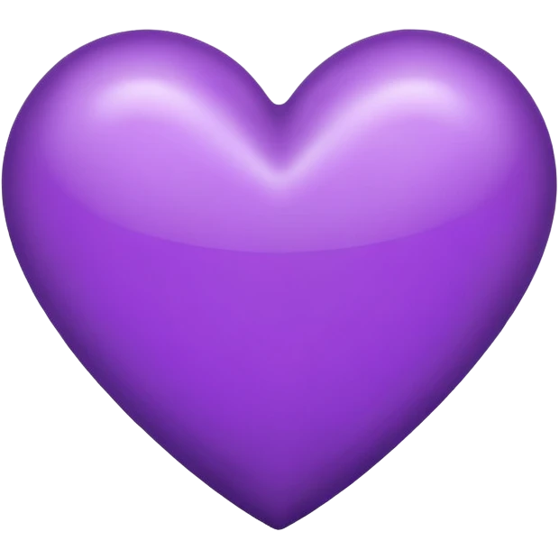 A cute Violet-purple heart symbol emoji