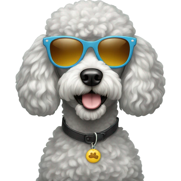 poodle with sunglasses  emoji