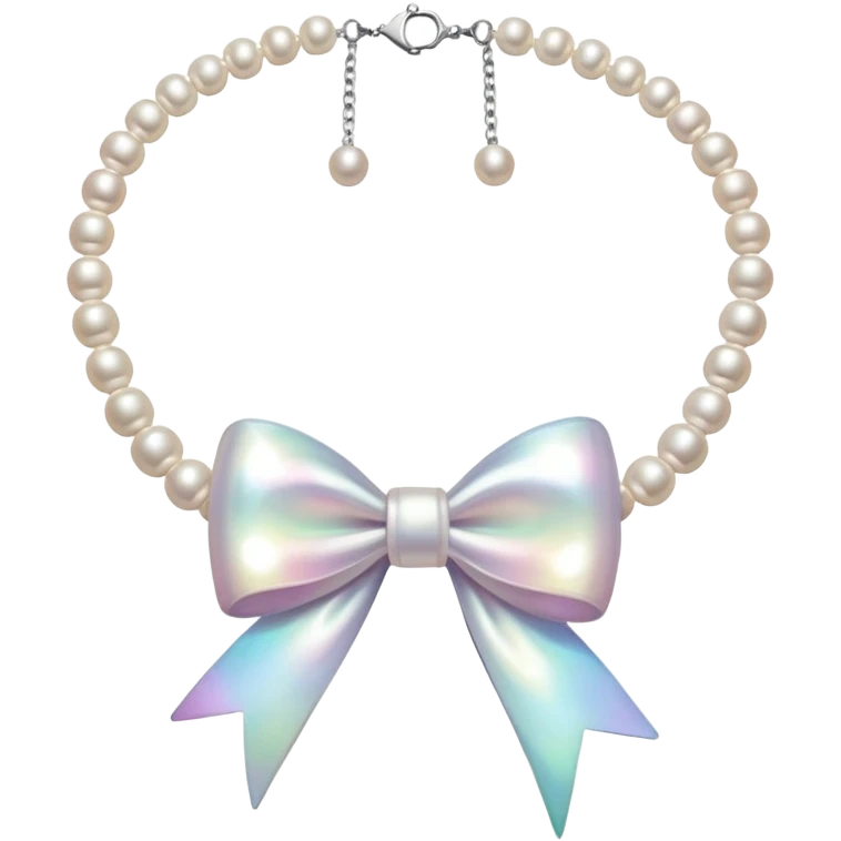  Pearl necklace with bow emoji