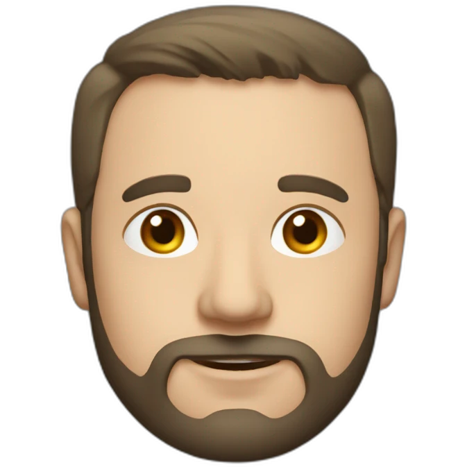 Rich Evans with short trimmed beard emoji