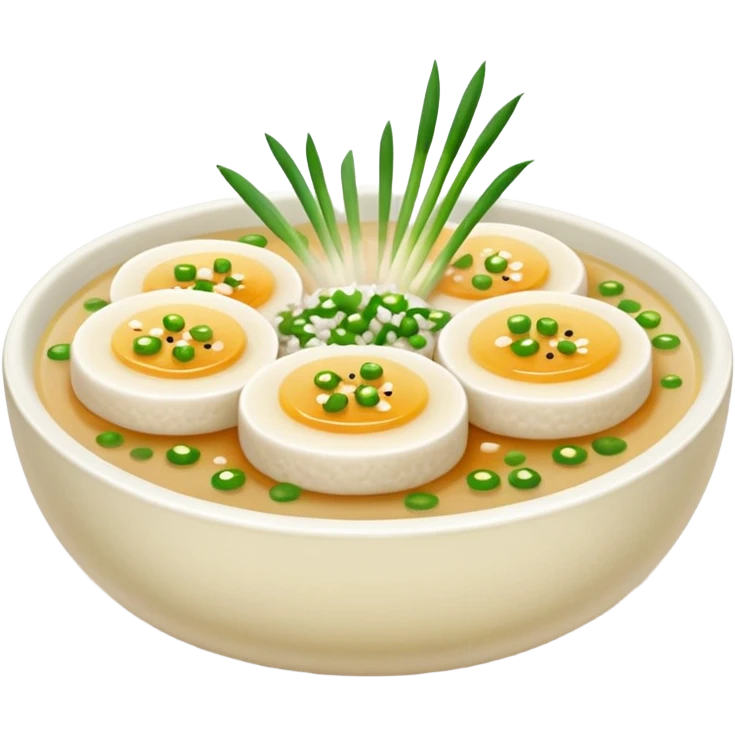 Make an emoji of tteokguk, a traditional Korean food. emoji