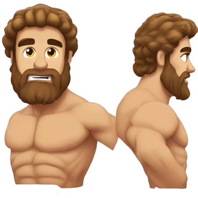massive muscular bearded Lou Ferrigno as Hercules emoji