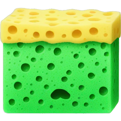 green flat square dish sponge emoji