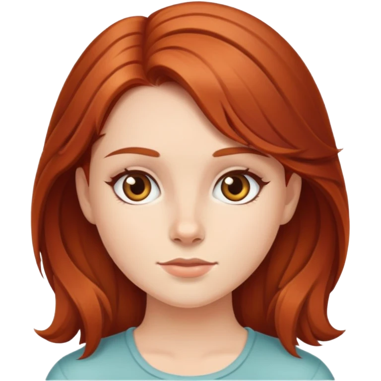 Chica de piel clara y cabello cobrizo emoji