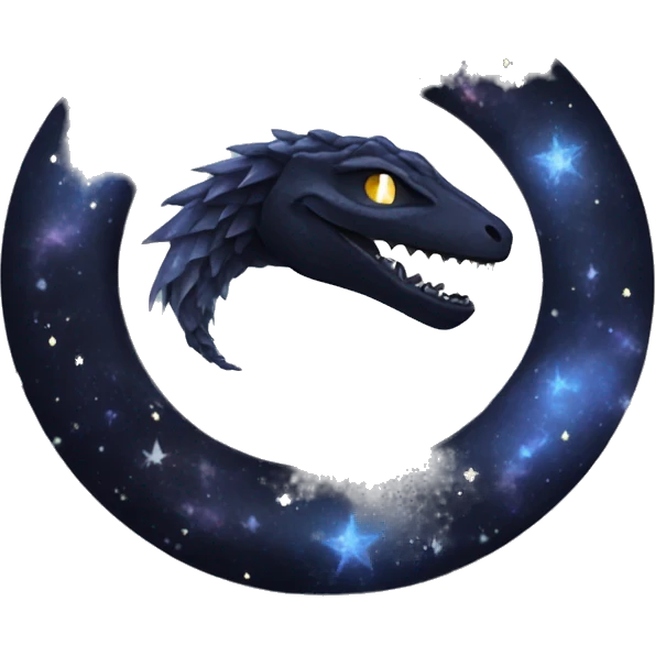 MAGICAL BLACK Ouroboros IN STARS emoji