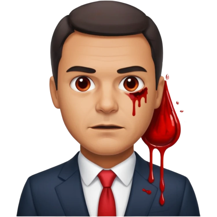 Pedro Sánchez con sangre emoji