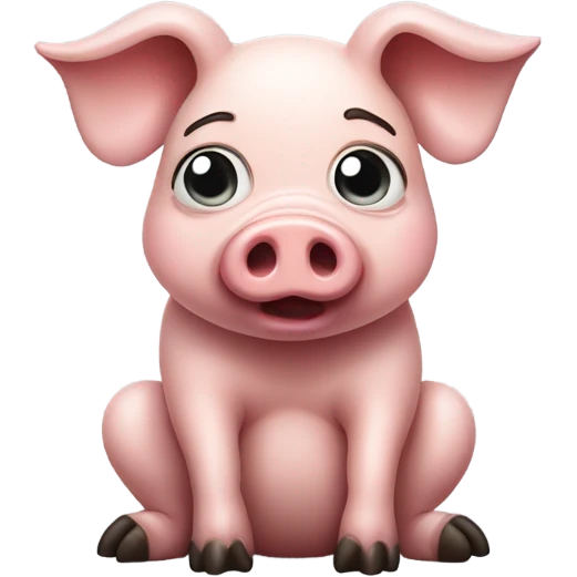 Pig begging emoji sad  emoji