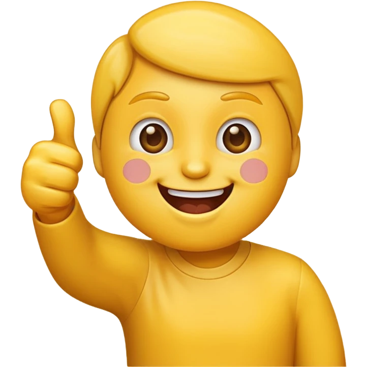 A emoji the has a exciting face holding a thumbs up hand emoji
