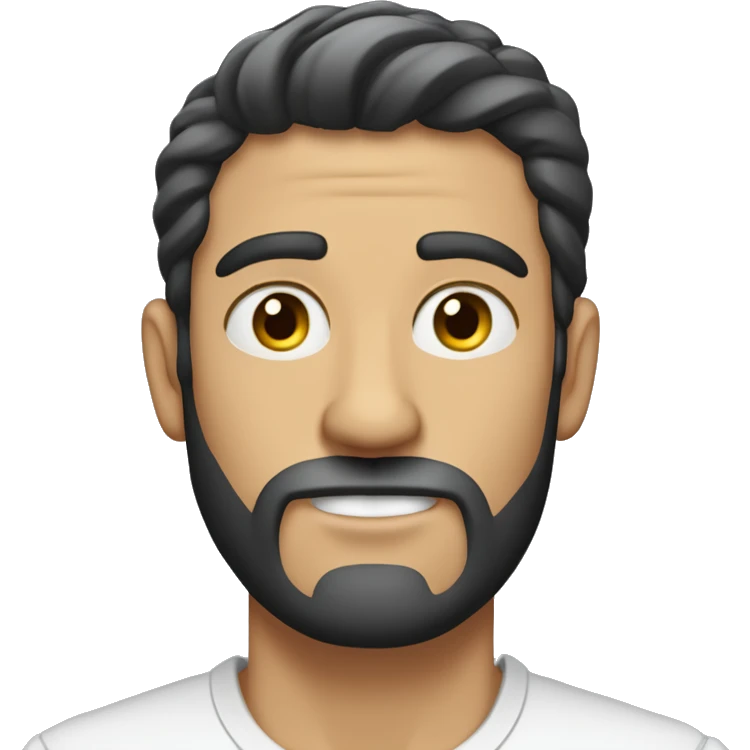 hombre llenito con barba y bigite moreno claro  emoji