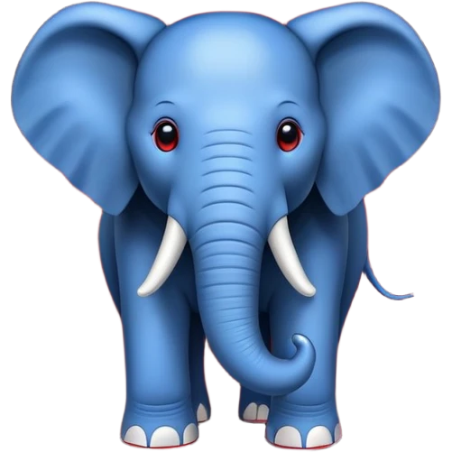 Republican Party elephant but in a Game Of Thrones Intro Sigil Form - in a square picture frame in Republican Party colors emoji