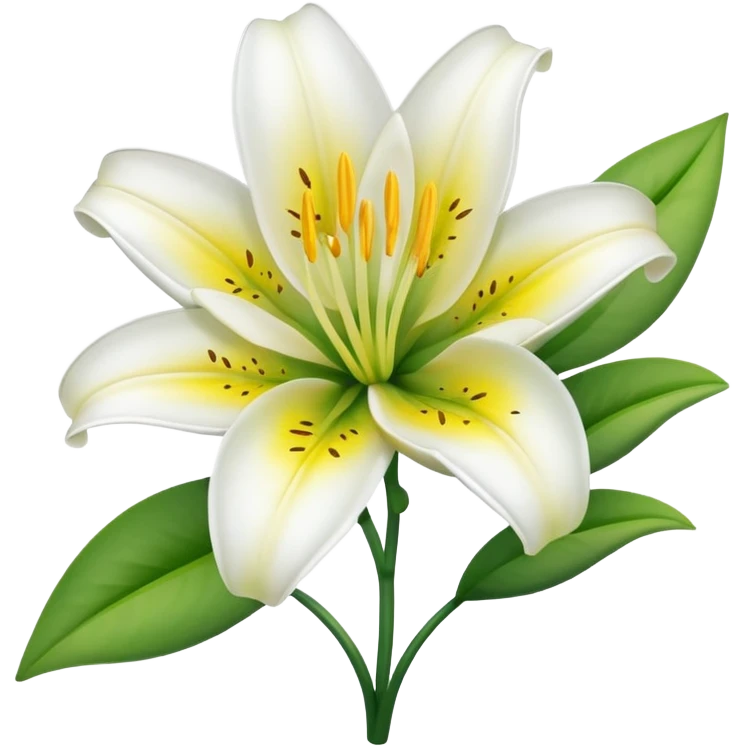 lily flower with eyes and smile no face emoji