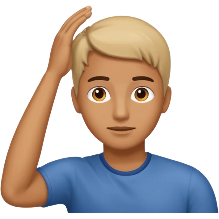 😝👋🏼Derrien la tête la main  emoji