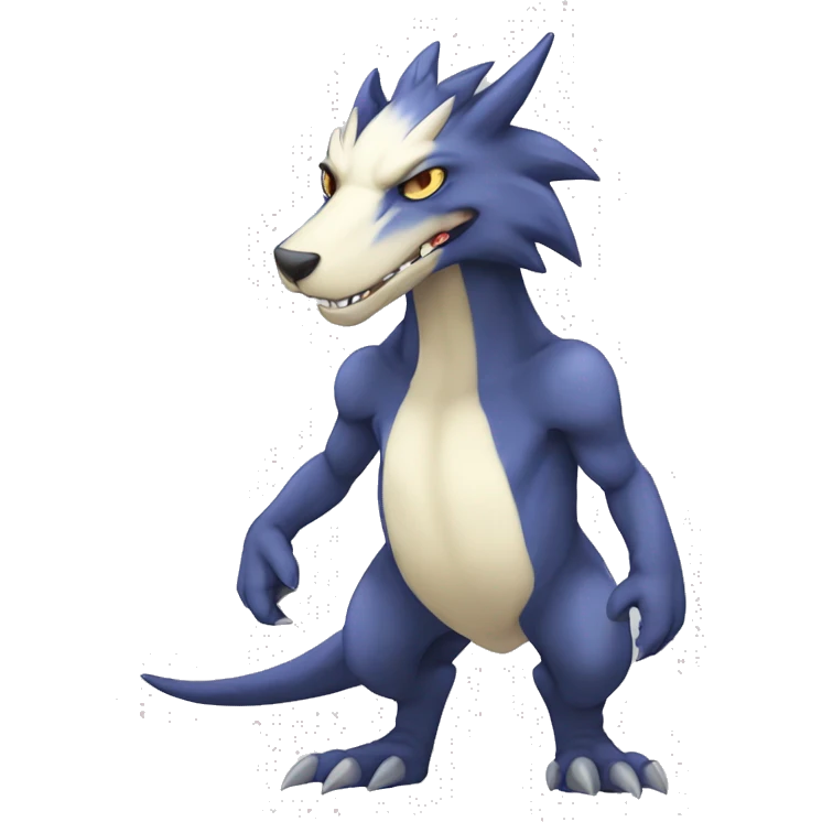 Cute Chibi Lombax-Sergal-Vernid-Fakemon full body emoji