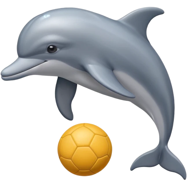 Dolphin with ball emoji