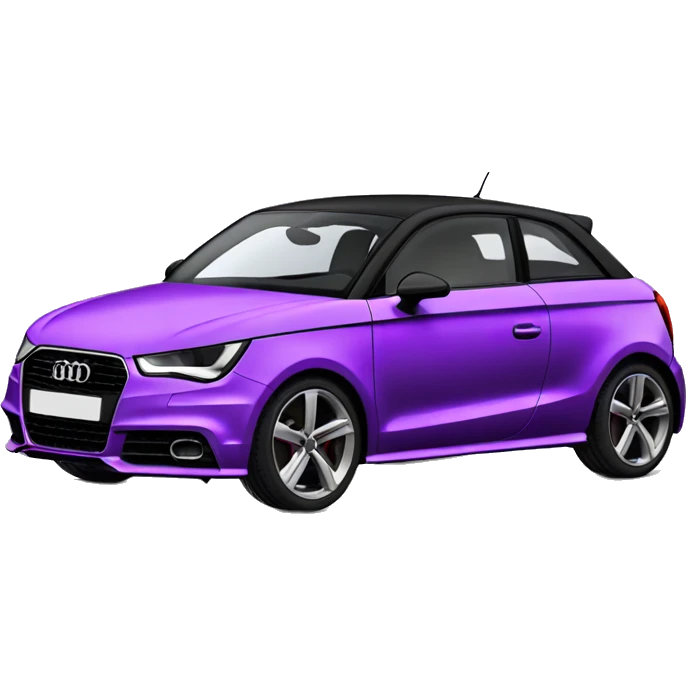 Purple Audi a1 Black roof mirror & wheels emoji