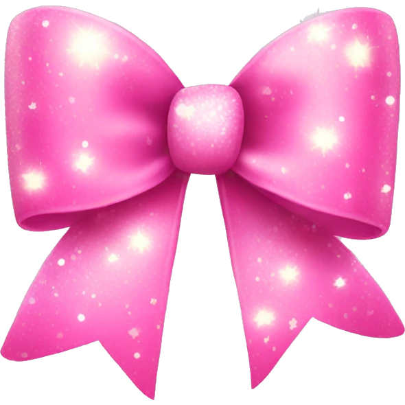 Pink cute bow with sparkles  emoji
