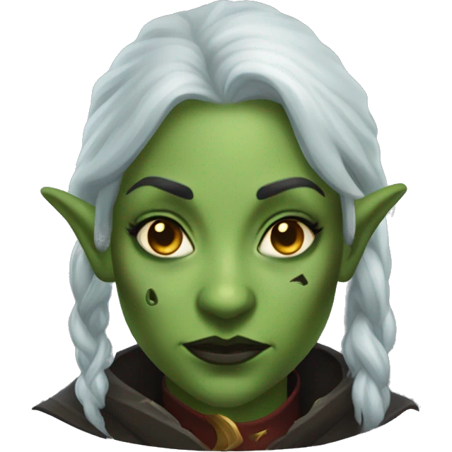 half-orc woman wizard necromancer emoji