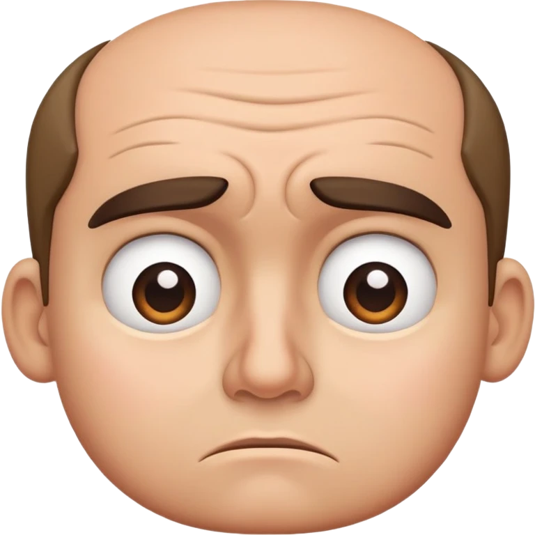 Confused face with furrowed brow and raised eyebrow emoji